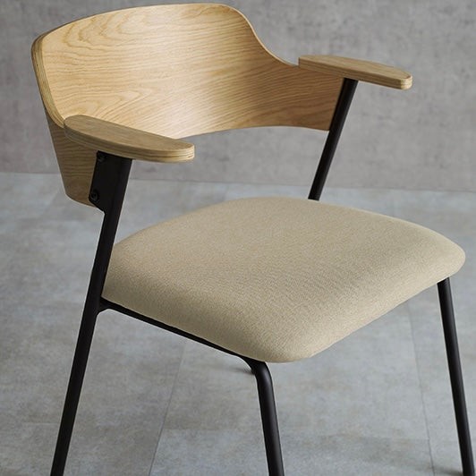 美フォルム異素材アームチェア