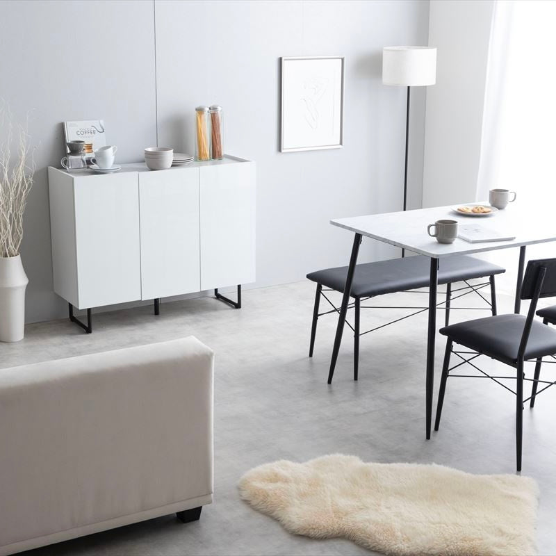 [幅100cm]2way石目柄サイドボード