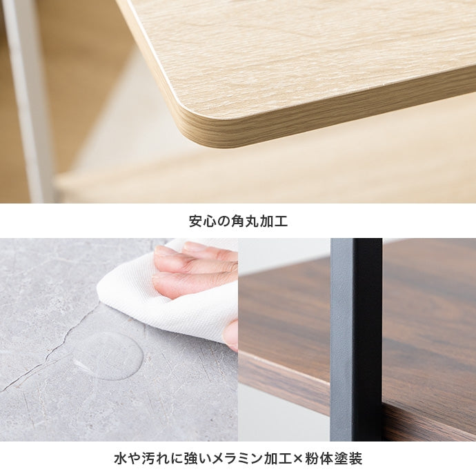 [幅40cm]棚付きスリムハンガーラック