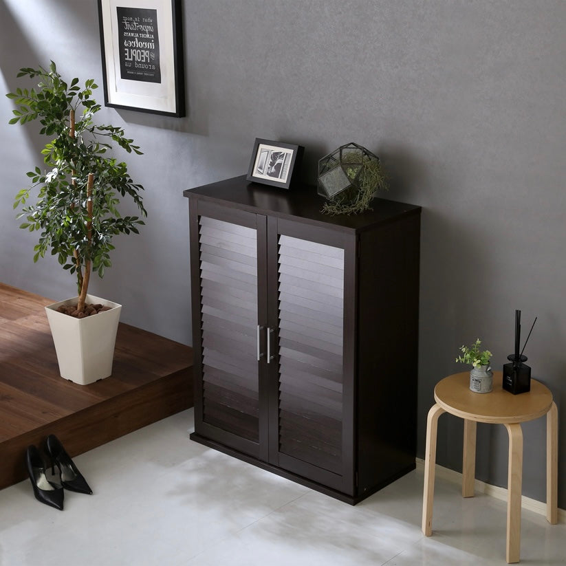 [幅75cm]ルーバーシューズボックス