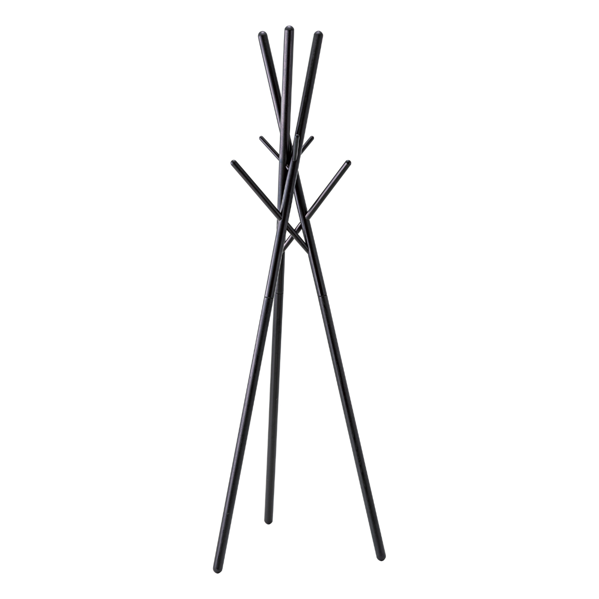 木の枝が交差したようなデザインのハンガーラック