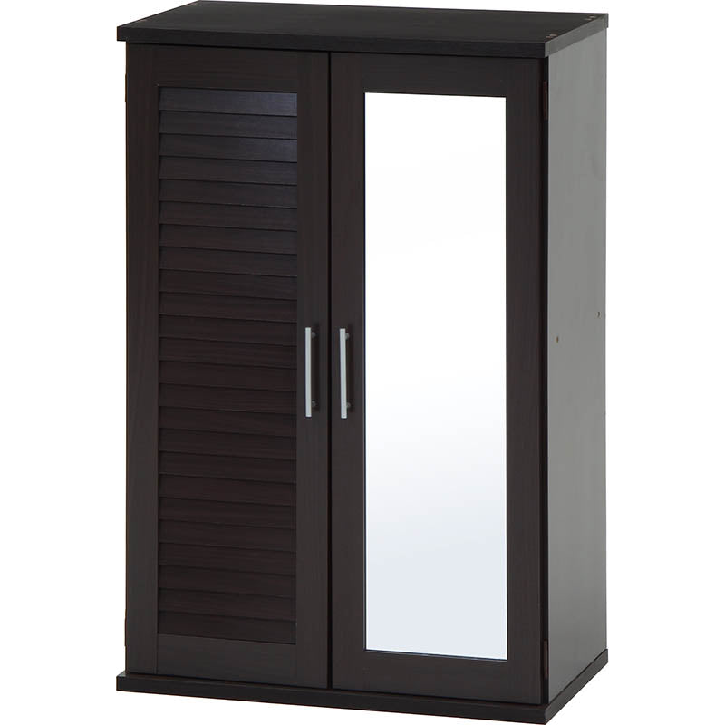 ミラー付きルーバーシューズボックス