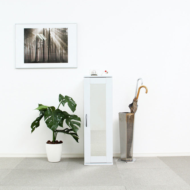 ミラー付きコンパクトシューズラック