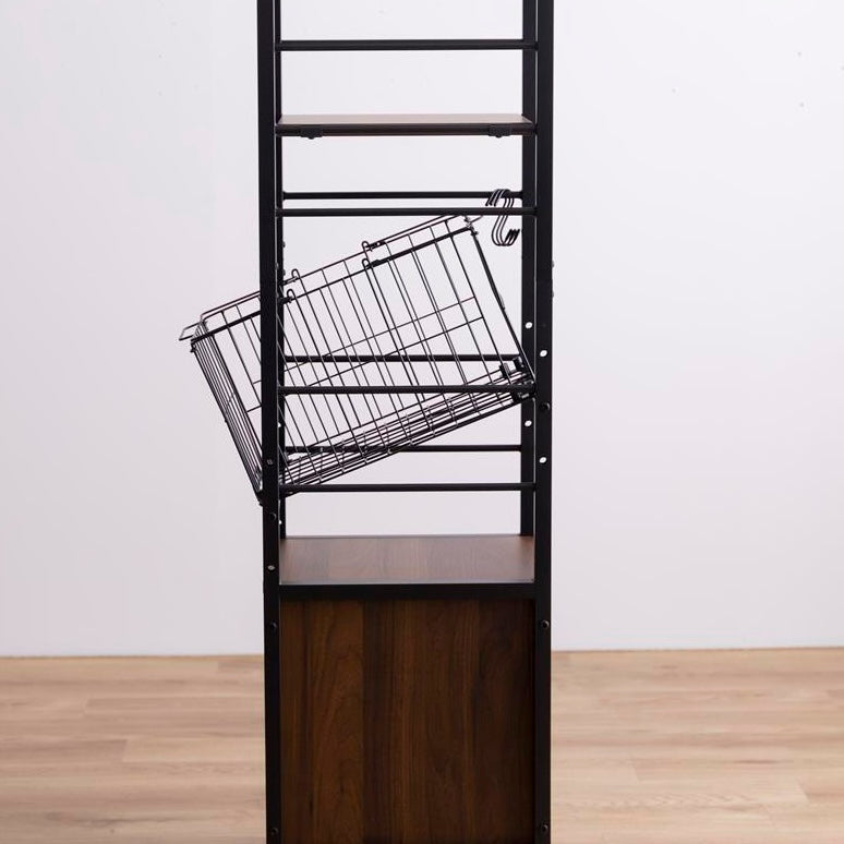 収納ラック付きランドリーワゴン