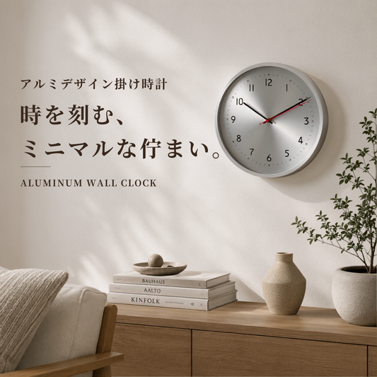 アルミデザイン掛け時計