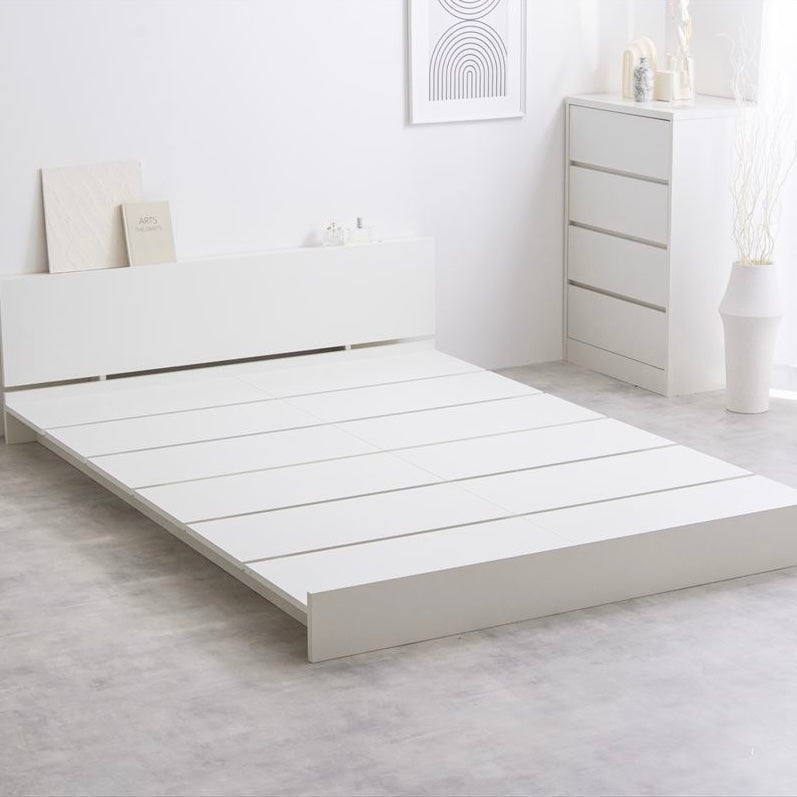 ホワイトカラーのシングルサイズすのこベッド