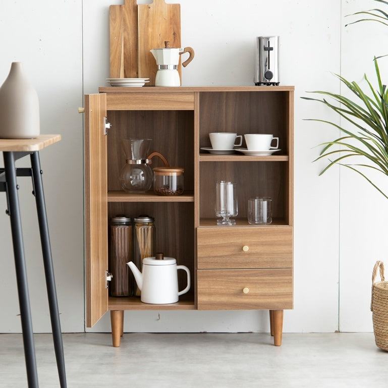 木目調脚付きキャビネット