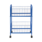 ブルーのポップなカラーの2段ワイヤーワゴン