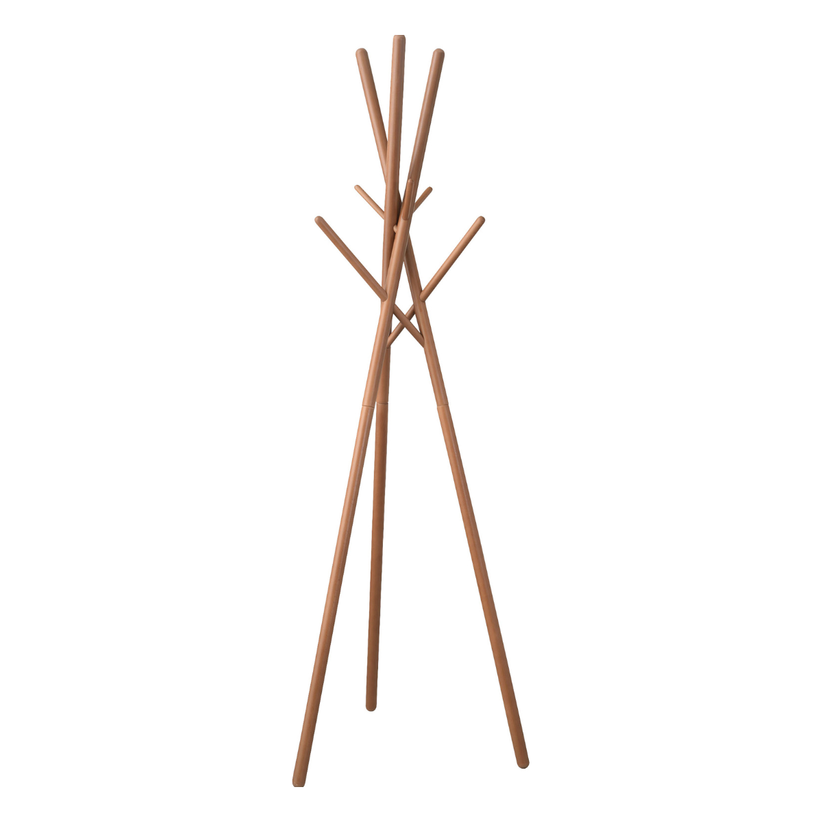 木の枝が交差したようなデザインのハンガーラック