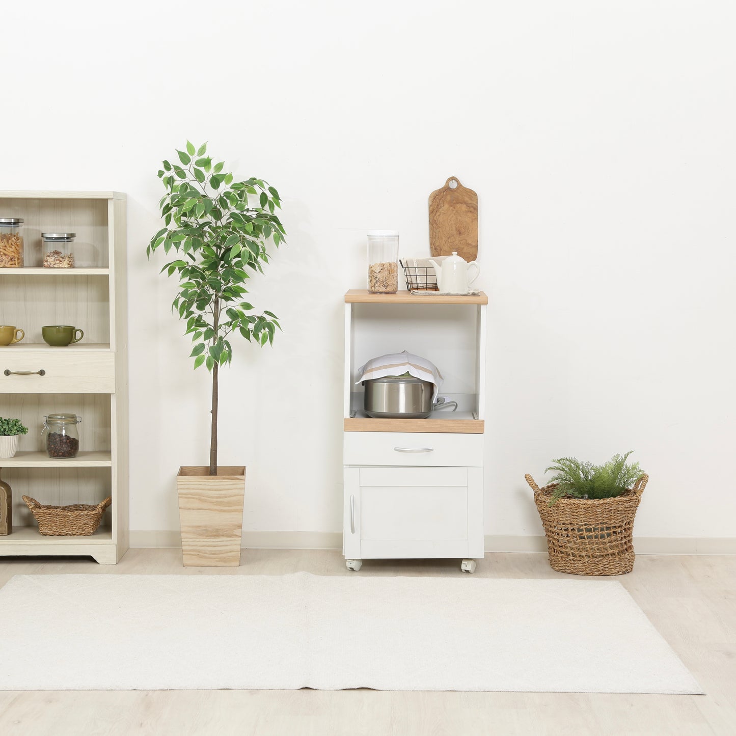 キッチンカウンター ホワイト×ナチュラル