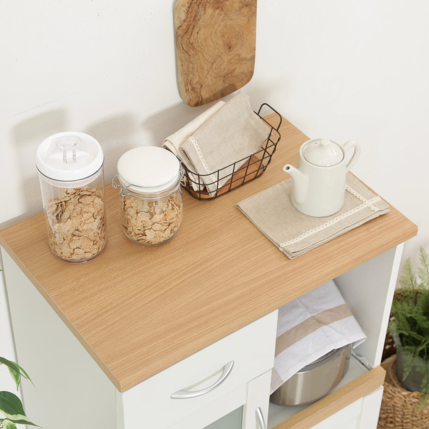 キッチンカウンター ホワイト×ナチュラル