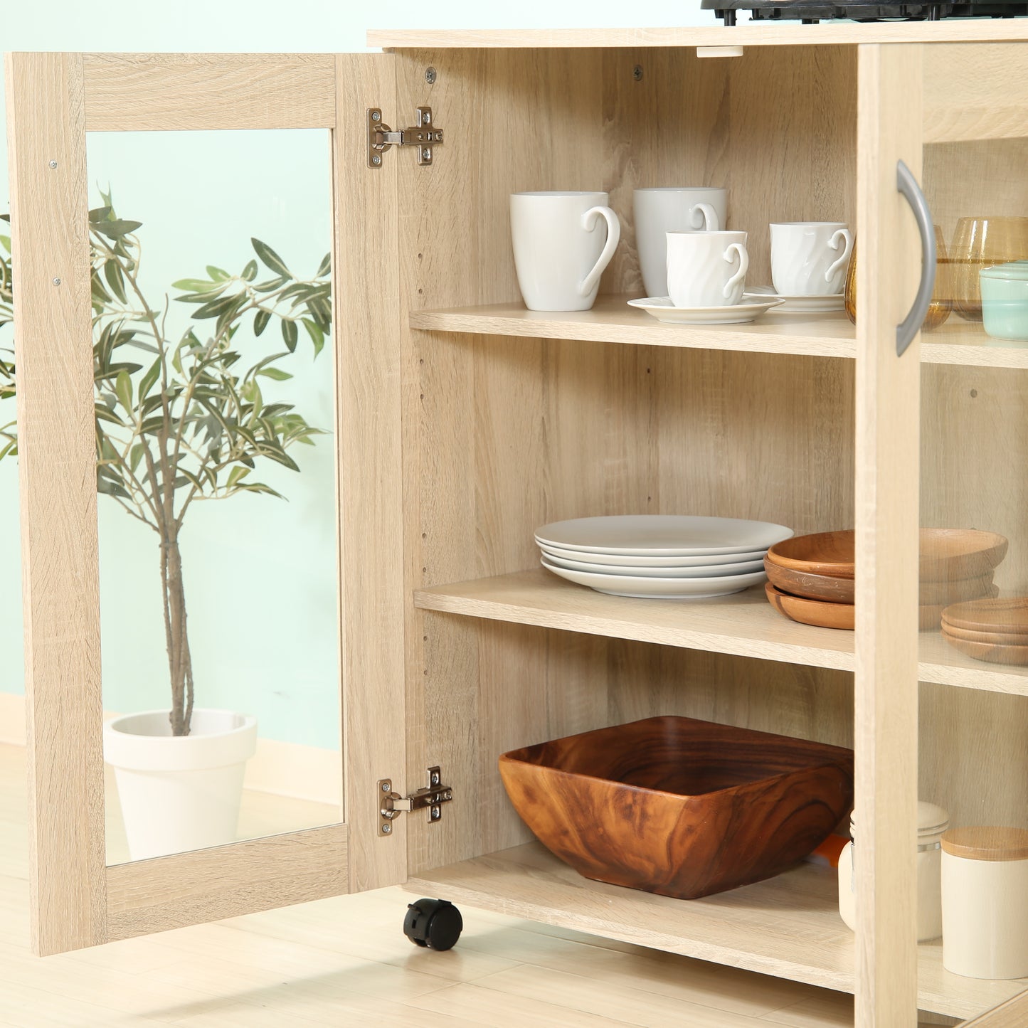 キャスター付キッチンキャビネット