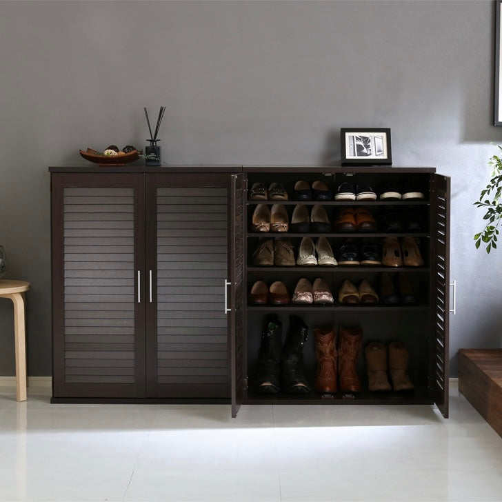 [幅75cm]ルーバーシューズボックス