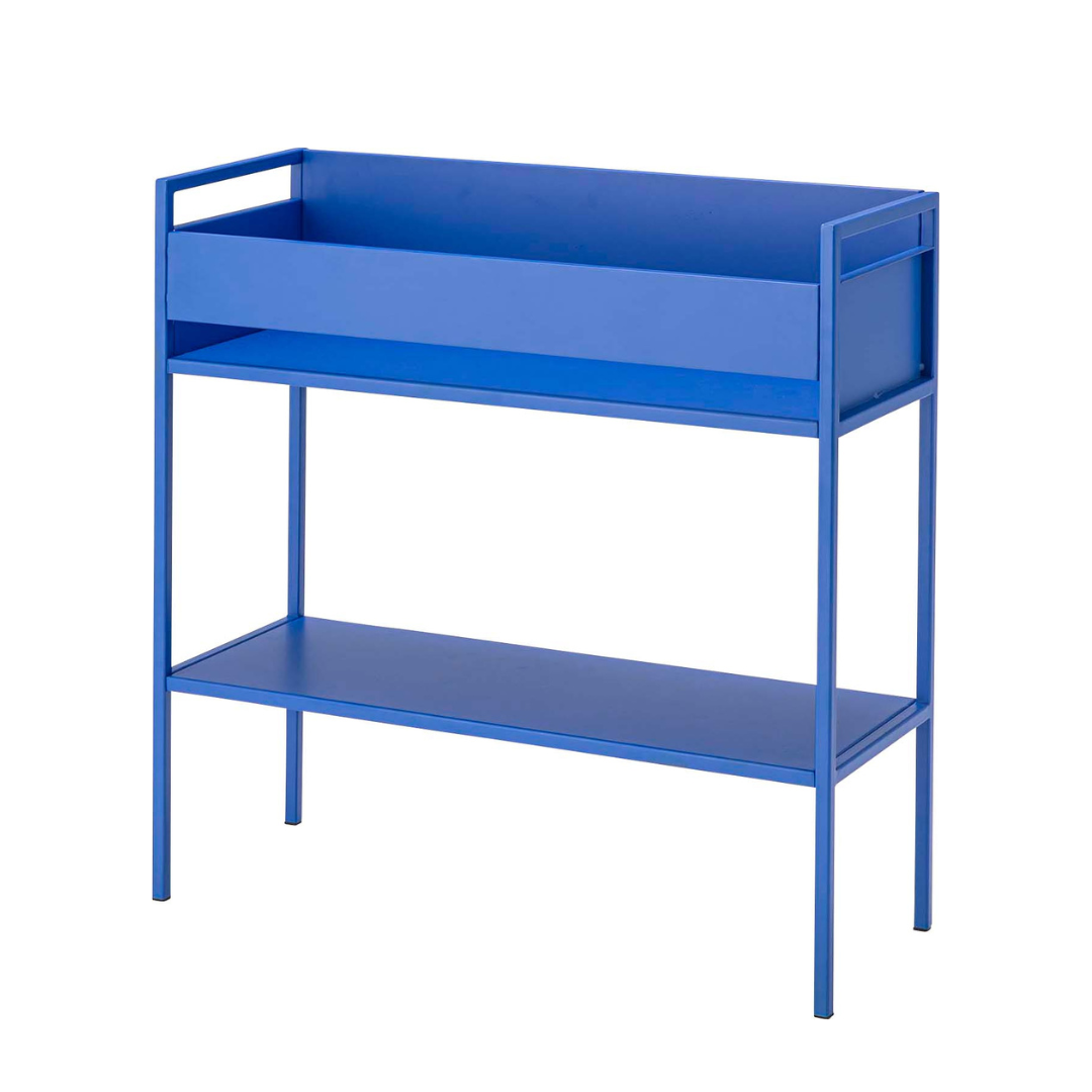 ブルーのポップなカラーのラック