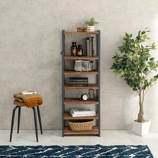 [幅45cm]可動棚ウッドシューズラック7段