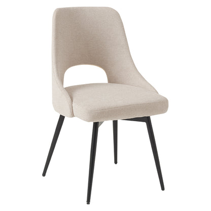 回転ファブリックダイニングチェア