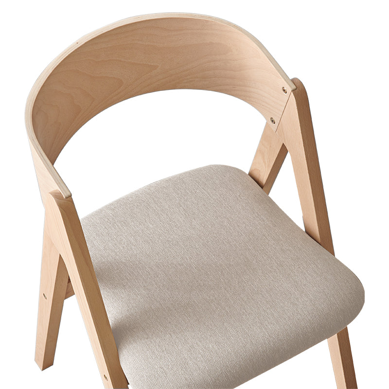 [2脚SET]天然木曲線ダイニングチェア