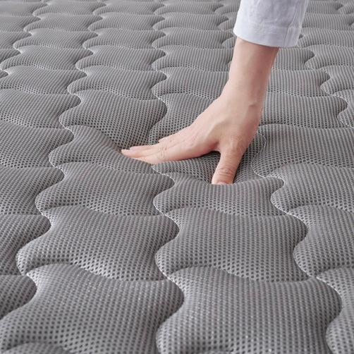 グレーのポケットコイルマットレス