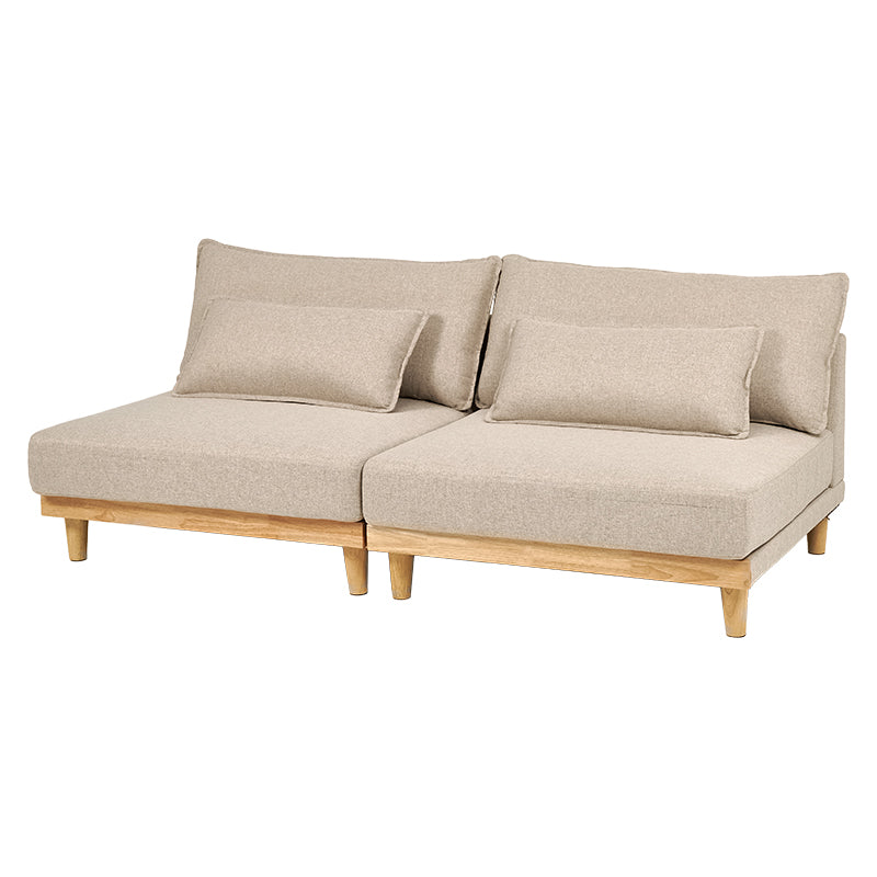 座面が広い2人掛けのソファ