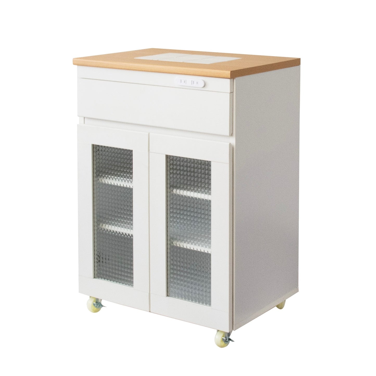 キャスター付きコンパクトキッチンキャビネット[幅60cm]