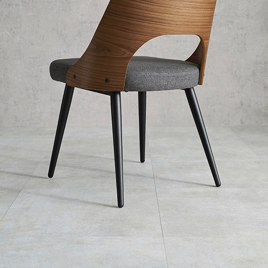 [2脚SET]美フォルム異素材ダイニングチェア