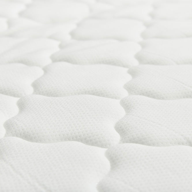ホワイトのポケットコイルマットレスの表面