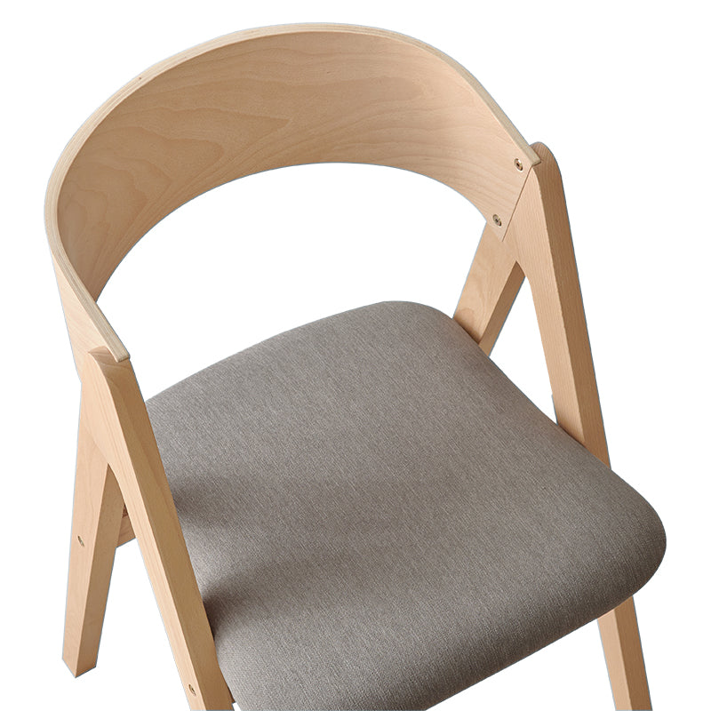 [2脚SET]天然木曲線ダイニングチェア