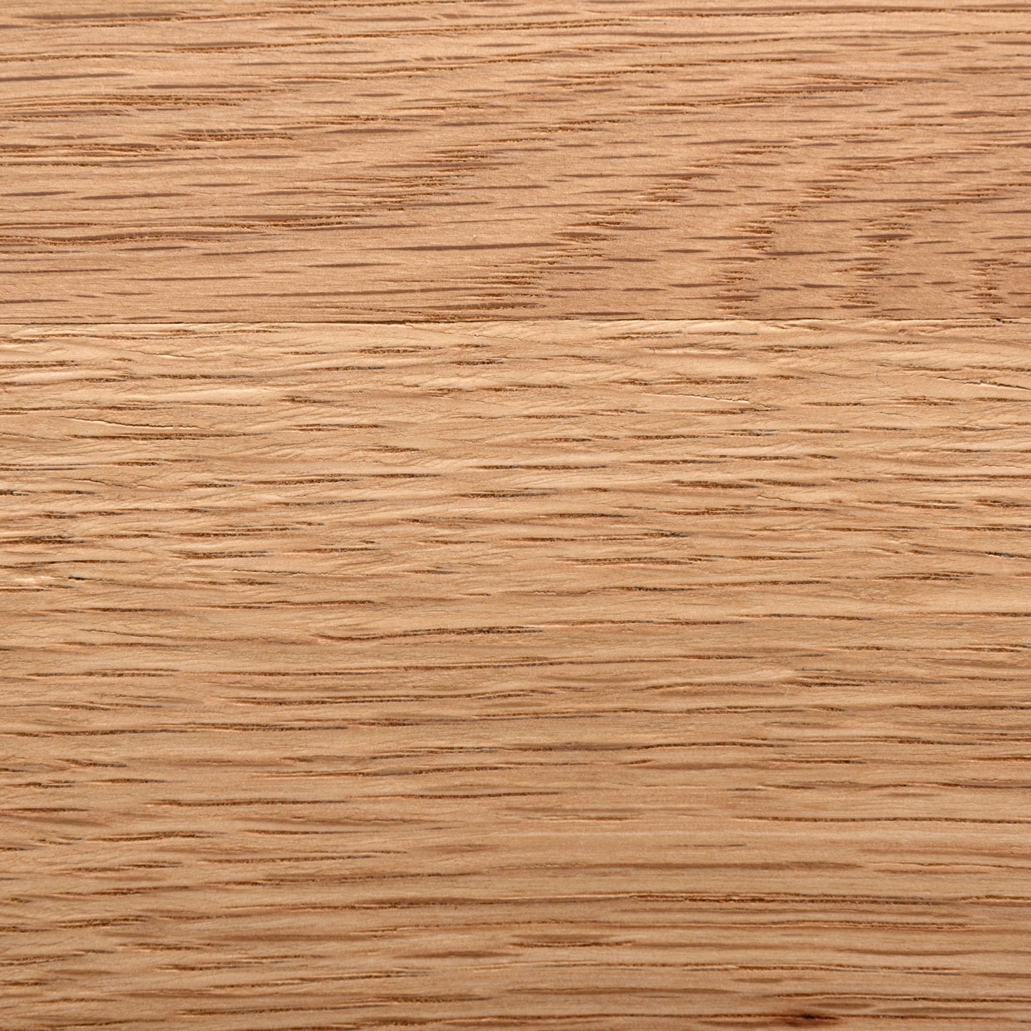 天然木の天板にテラゾー柄のスチール脚を組み合わせた、異素材ミックスデザインのダイニングテーブルの天板の木目のアップ