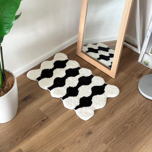 モノトーンビーズラグ