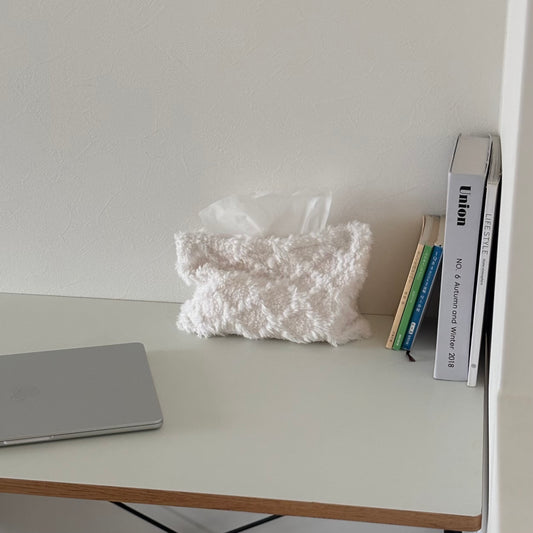 ボックスチェック柄ティッシュケース