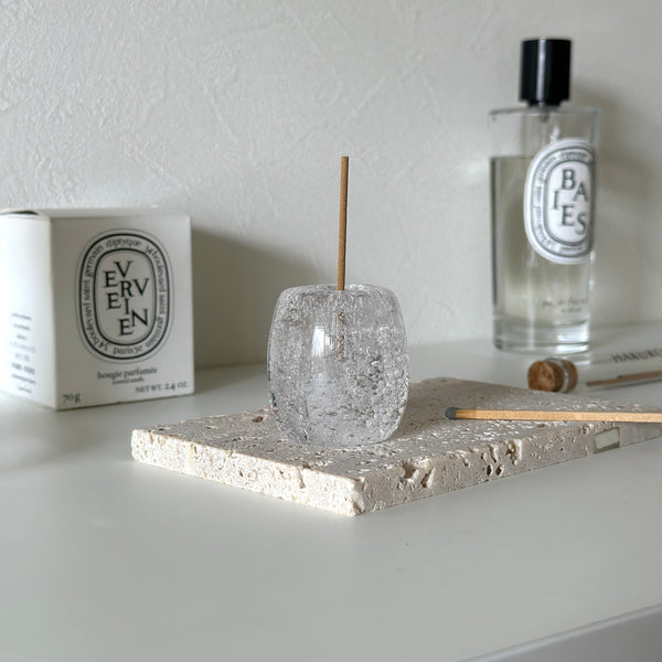 en.glassdesign インセンスホルダー Amazon｜お香立て ブラック & 透明 アクリル インセンスホルダー