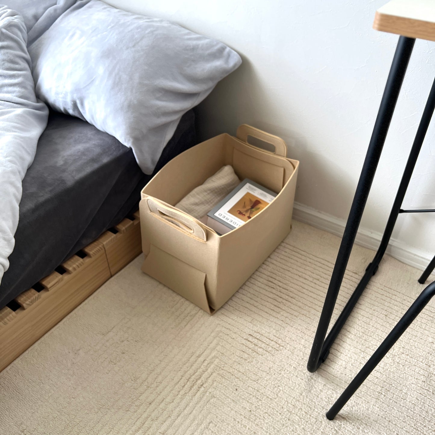 フェルト折畳みバスケット