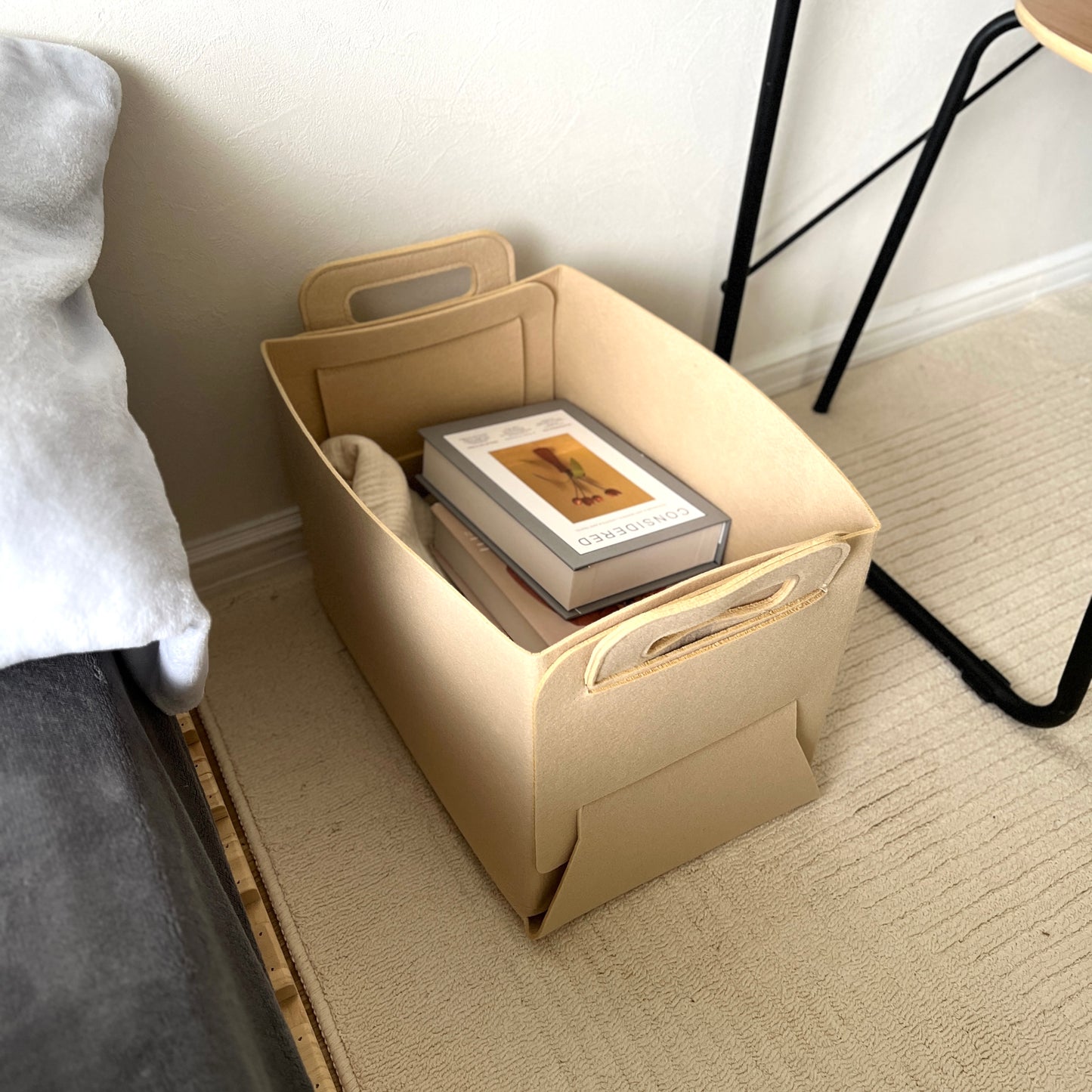 フェルト折畳みバスケット