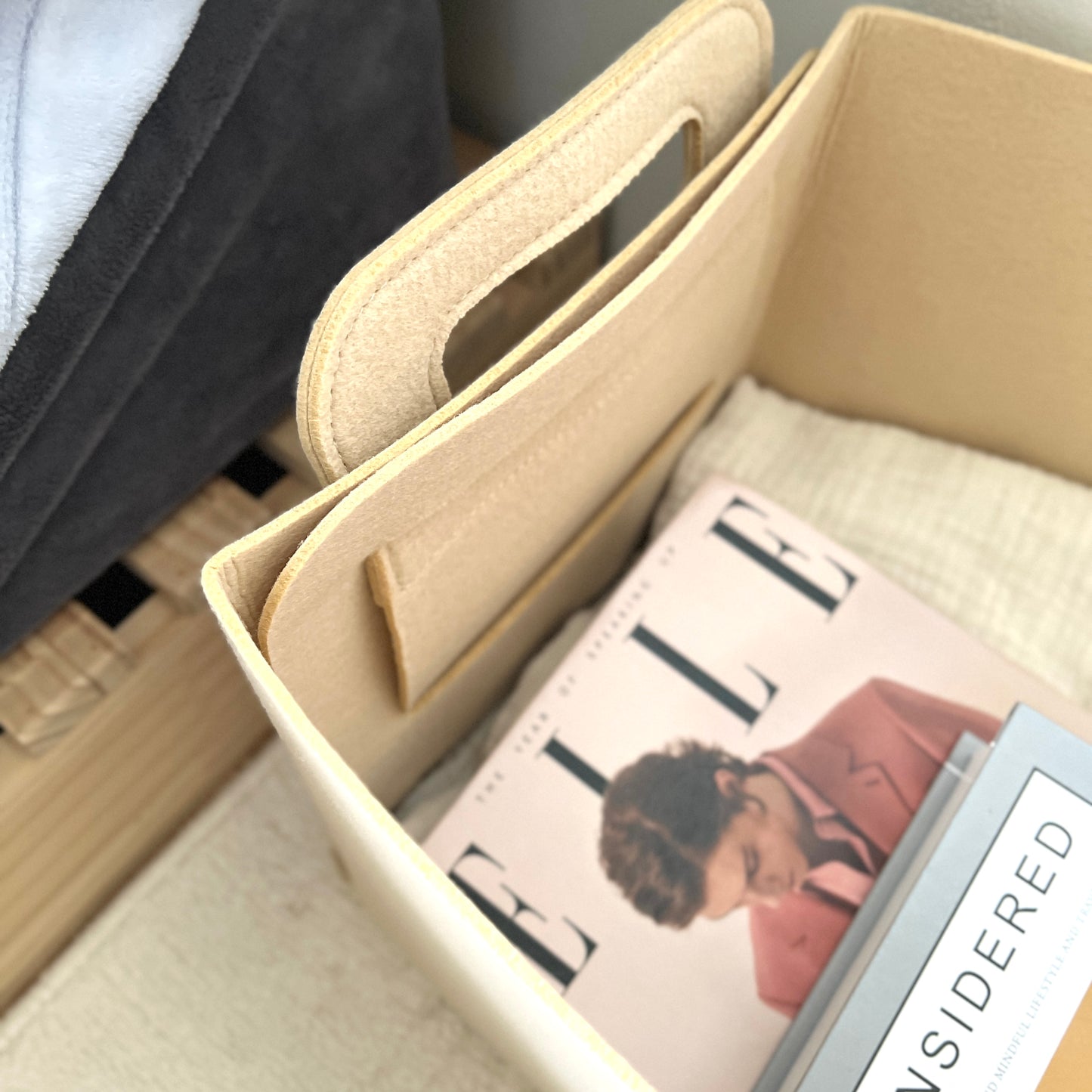 フェルト折畳みバスケット