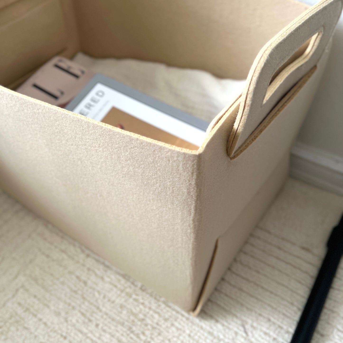 フェルト折畳みバスケット