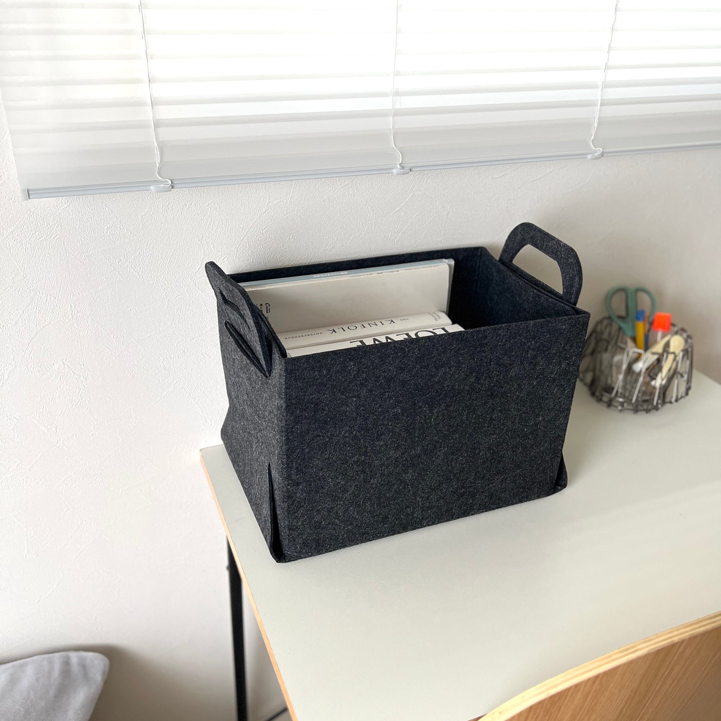 フェルト折畳みバスケット