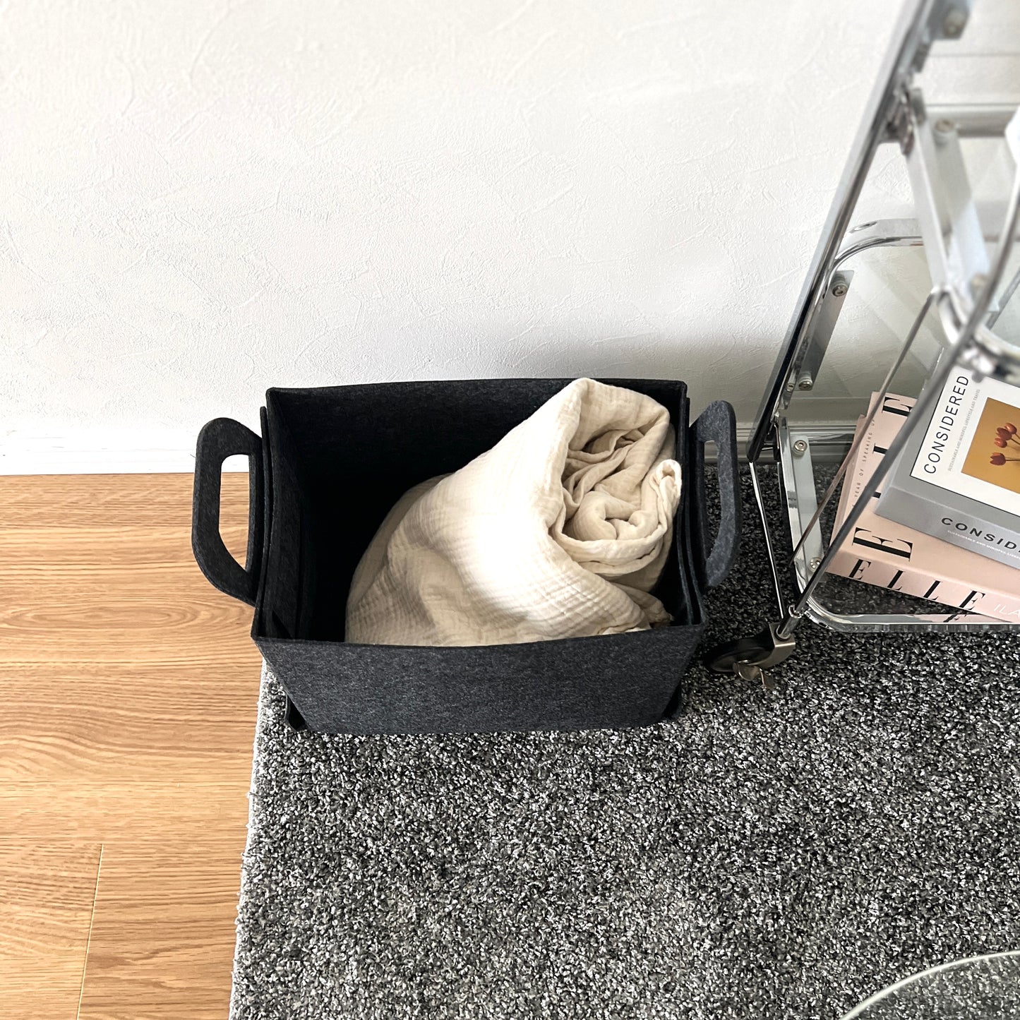 フェルト折畳みバスケット