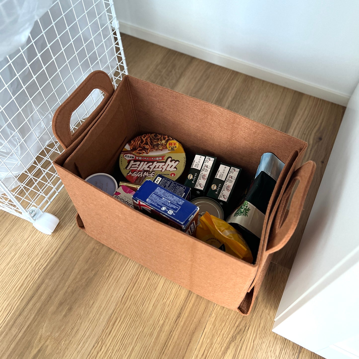 フェルト折畳みバスケット