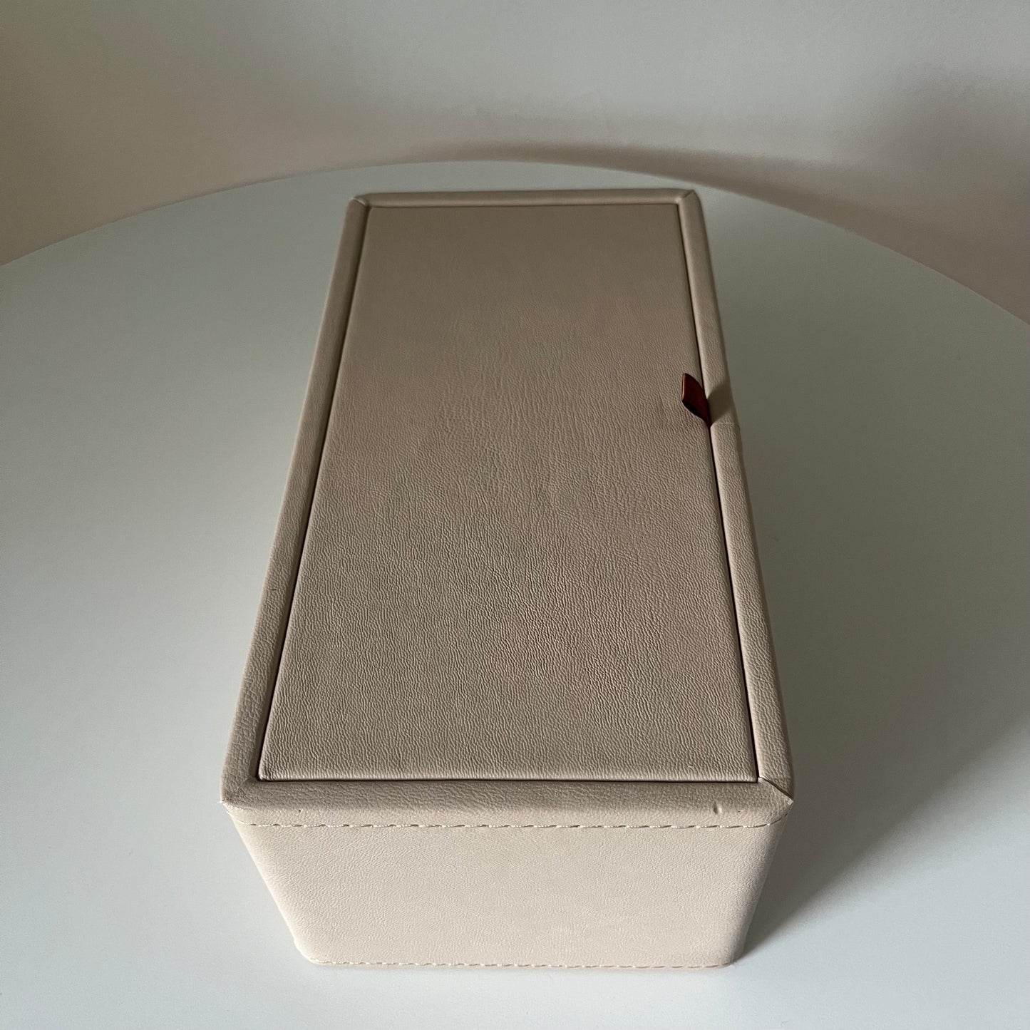 【outlet】ウッド×レザー調ティッシュケース