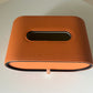 【outlet】楕円レザー調ティッシュケース オレンジ