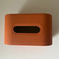 【outlet】楕円レザー調ティッシュケース オレンジ