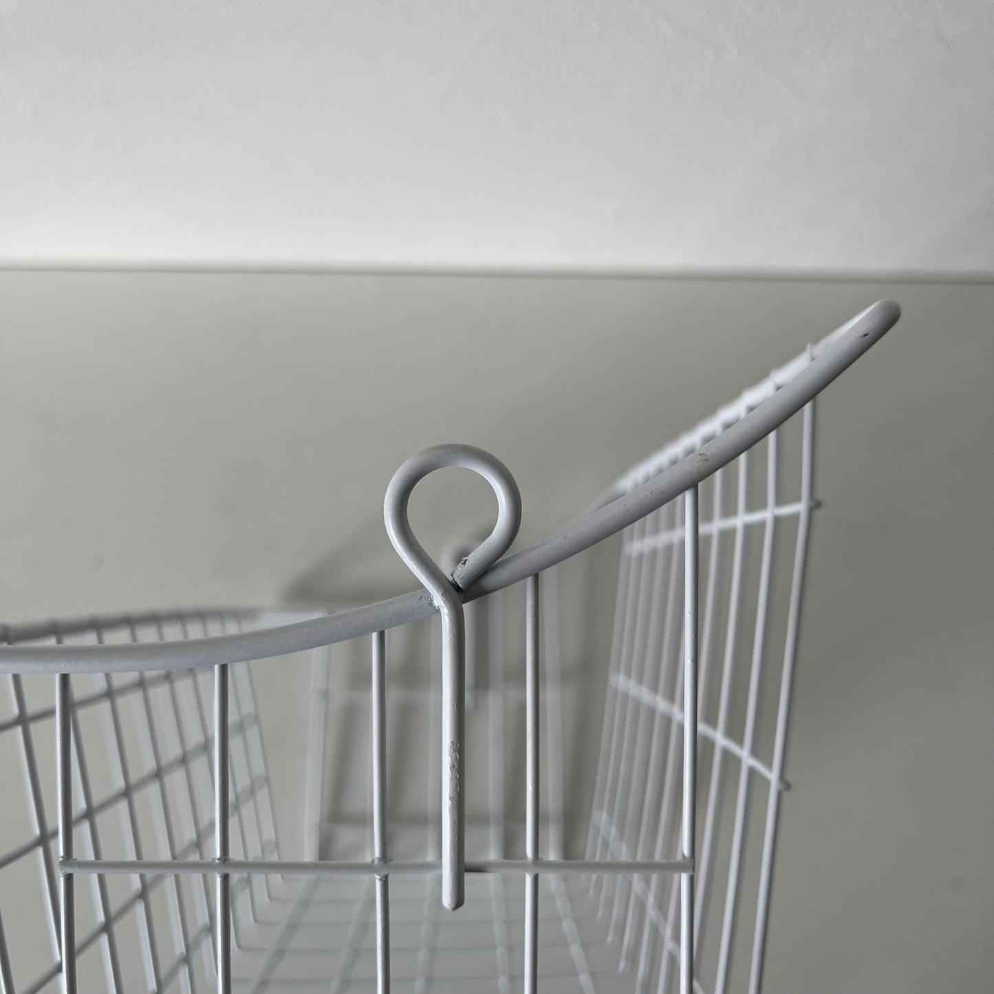 【outlet】ワイヤーバスケットラック ホワイト
