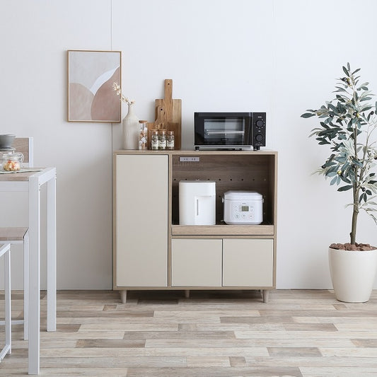 [幅86cm]バイカラーレンジ台