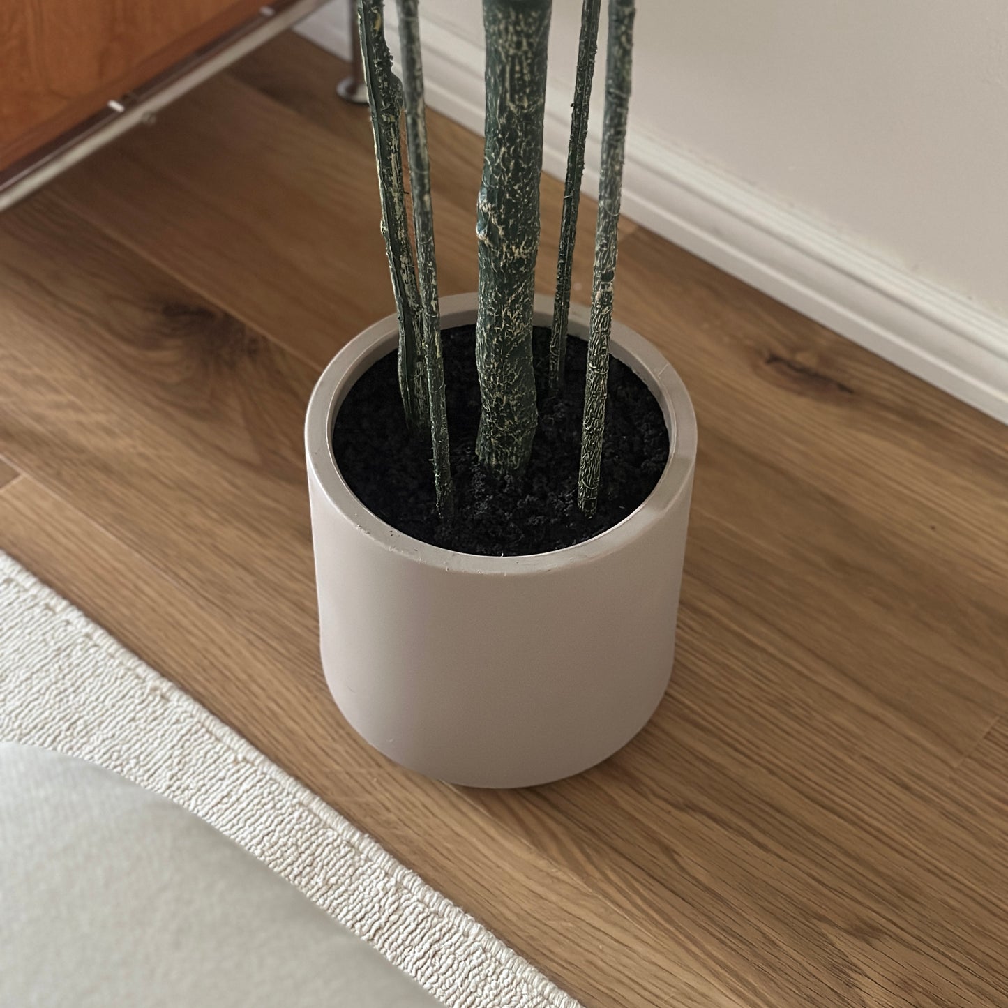 パキラのフェイクグリーンの根本部分