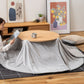 リバーシブル天板のこたつテーブルをこたつとして部屋に置いている様子