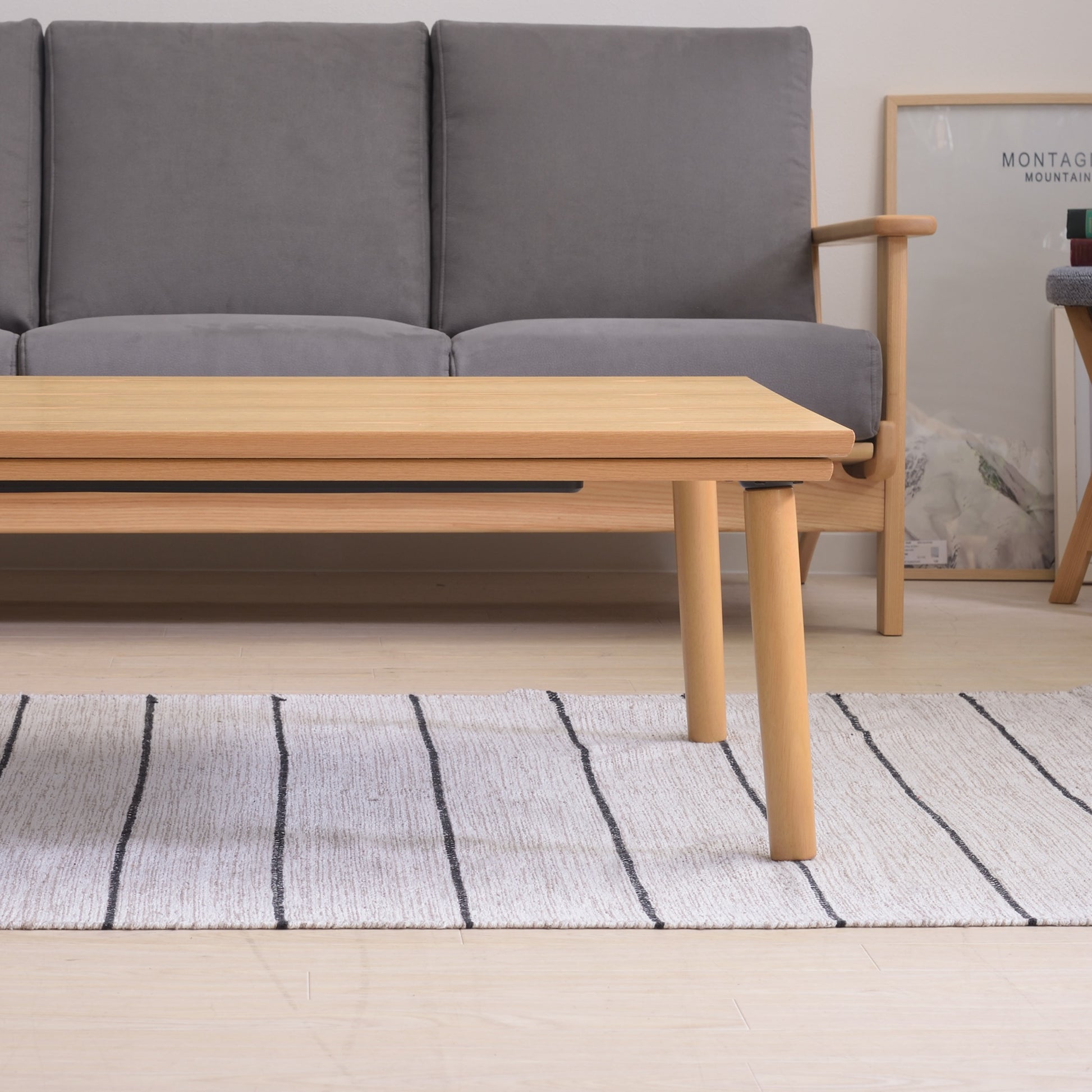 ナチュラルでシンプルなこたつテーブル