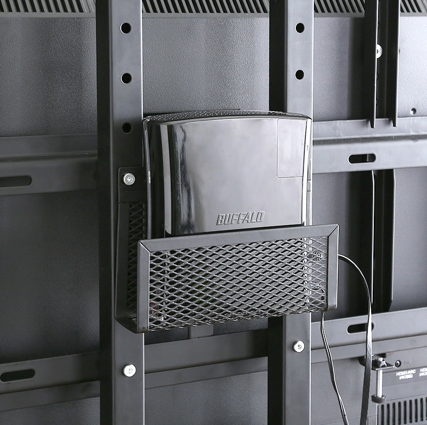 パネルデザインのテレビスタンドの背面部分