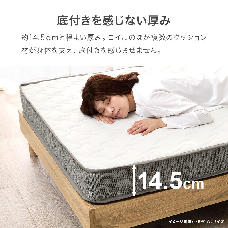 ボンネルコイルマットレスの厚みについての説明