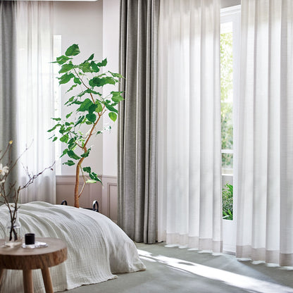 レースカーテン｜幅155cm[両開き2枚セット]ミラーレースシアーカーテン